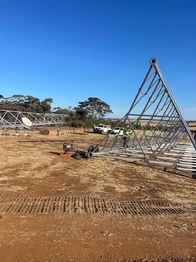 Wheatbelt tower pad earthworks around Lake Grace