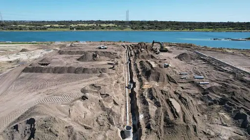 Stormwater installation in clay soils at Champion Lakes