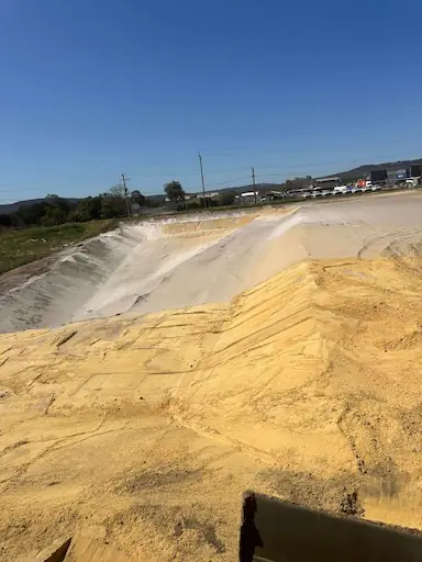 Industrial sump excavation for stormwater management in Hazelmere