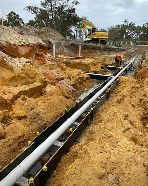 Pile and Keel - Sewer Main  project in Perth, Western Australia